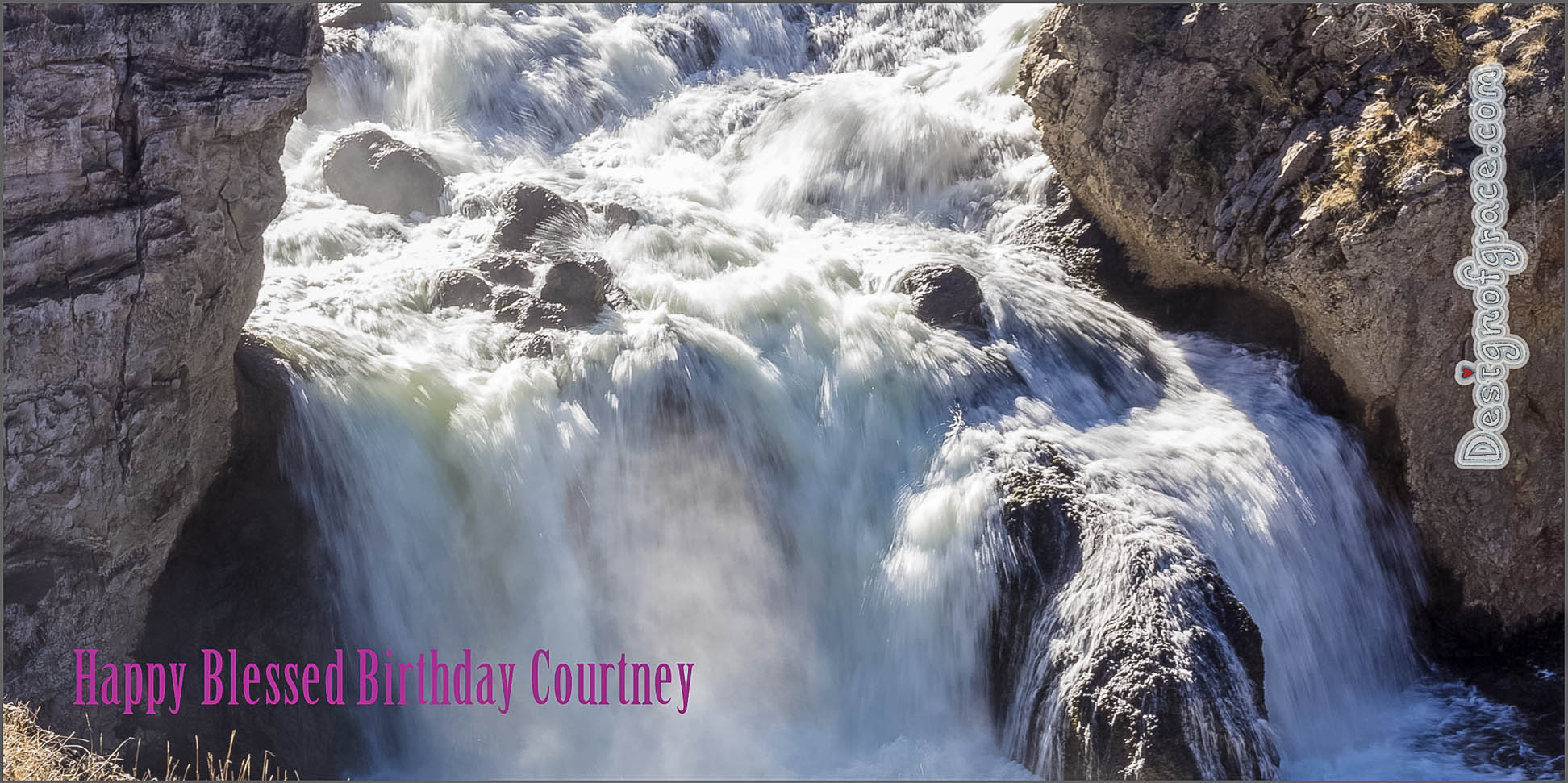 Happy Blessed Birthday Day Courtney<br /> <br /> Thought this photo I took at Yellowstone National Park in America would be perfect for your Birthday card:)