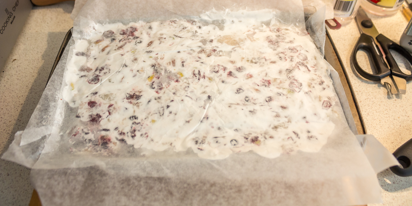 The top view of my 1st batch of vegan nougat