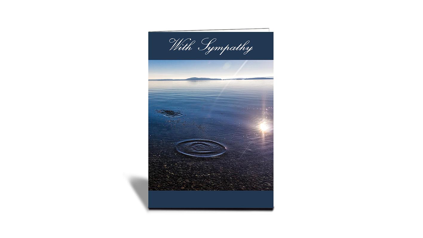 C21 Flat Head Lake Ripples, | Nature | Inspirational Photo Greeting Cards With Text | With Sympathy