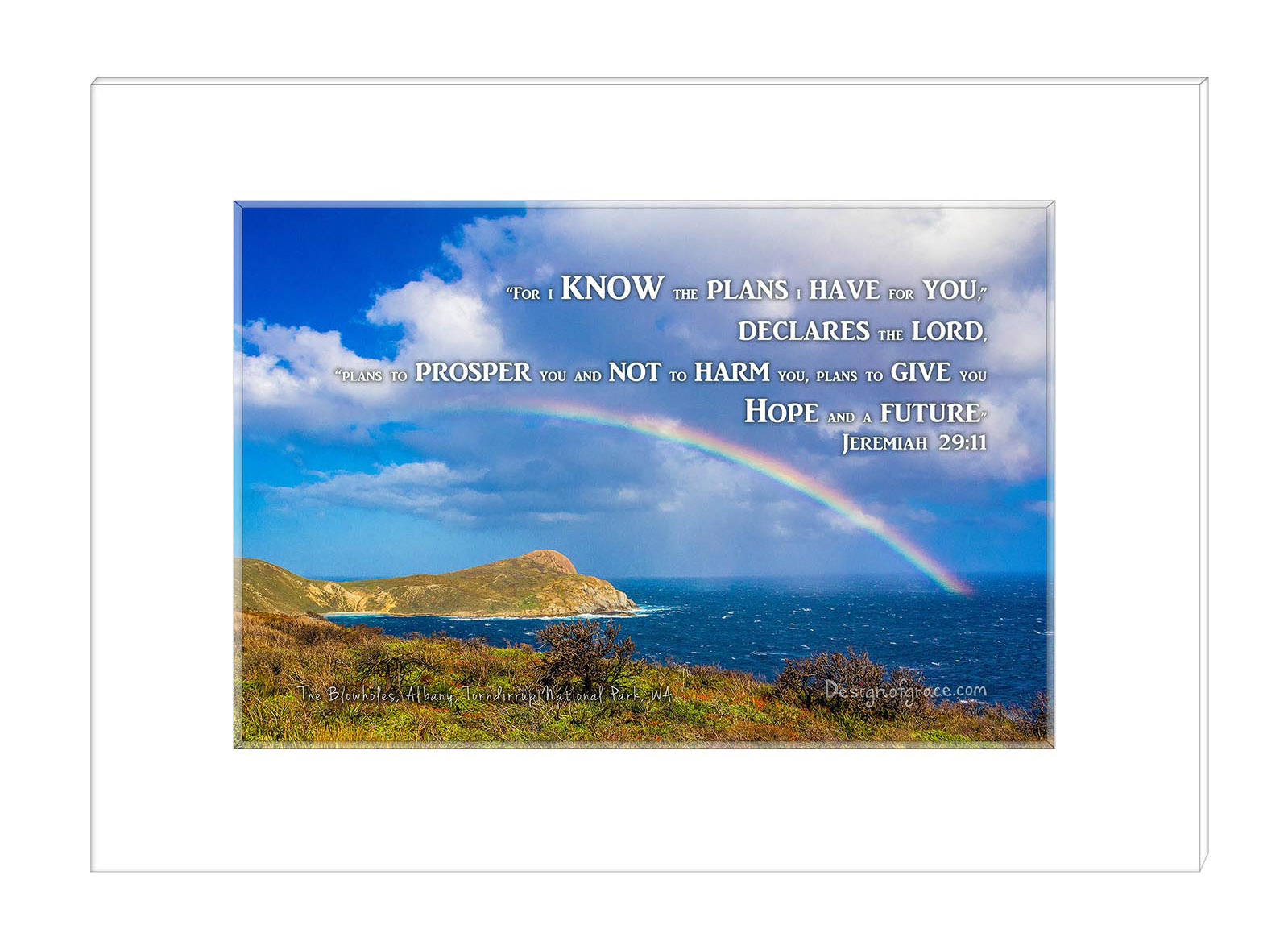 The Blowholes Rainbow, Albany, Torndirrup National Park, WA