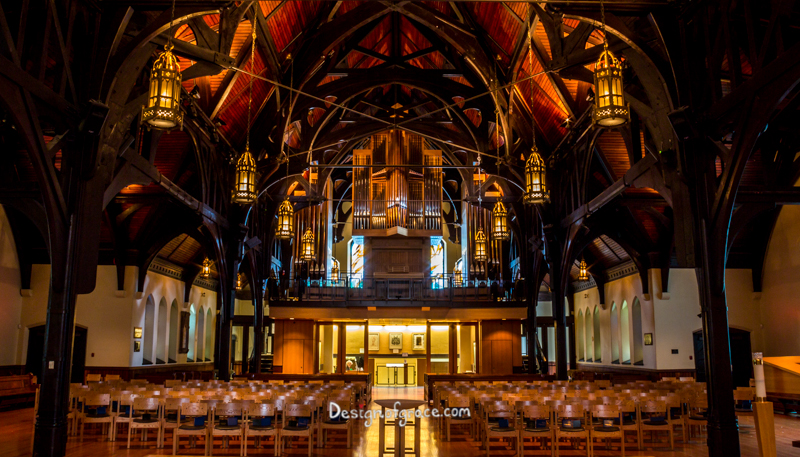 Amazing beautiful architecture inside of the Christ Church Cathedral, Vancouver, Canada