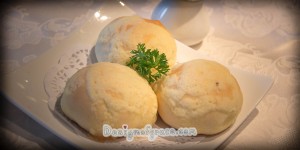 3 Baked Barbecued Pork Bun on a plate