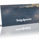 The back of the card with more details such as: "Sunset at the groyne Cottesloe Beach, Perth, Western Australia"